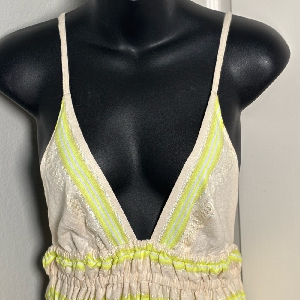 LEMLEM Gete hand spun woven halter maxi sun/cover Dress in lomi keylime - Picture 9 of 16